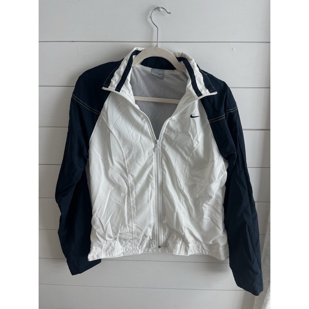 Nike Windbreaker Lined Jacket Full Zip Navy Size M 8-10
